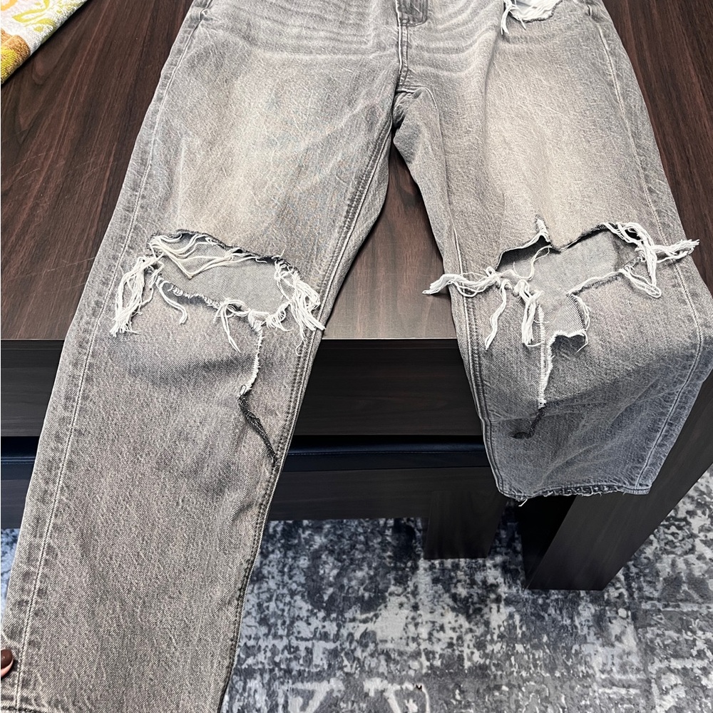 American Eagle Outfitters Ripped Black/Grey Jeans